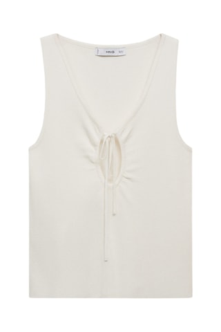 Top maille nœud - Ecru