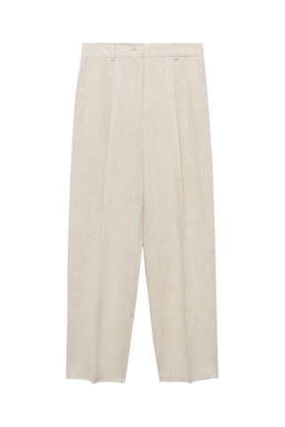 Pantalon lin à pinces - Beige