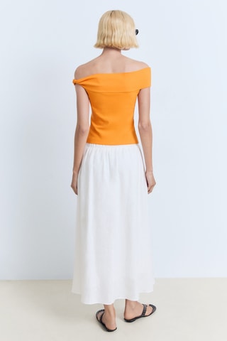 Haut bustier asymétrique - Orange