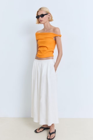 Haut bustier asymétrique - Orange