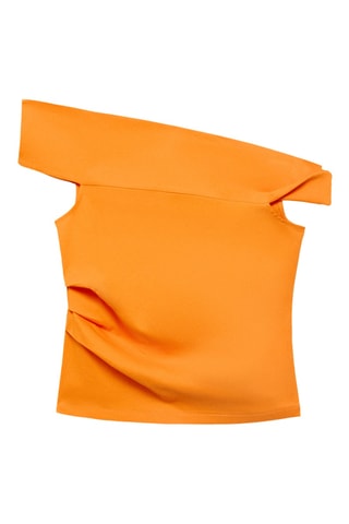 Haut bustier asymétrique - Orange