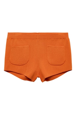 Short en maille poches - Orange