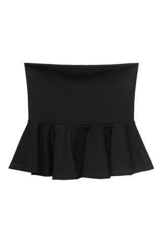 Top bustier péplum - Noir
