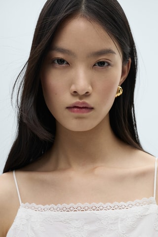 Robe bretelles broderie florale - Blanc