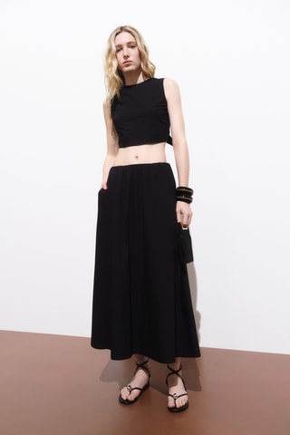 Top crop nœud dos - Noir