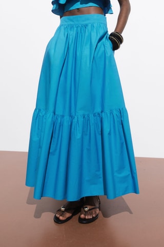 Top bustier coton - Bleu