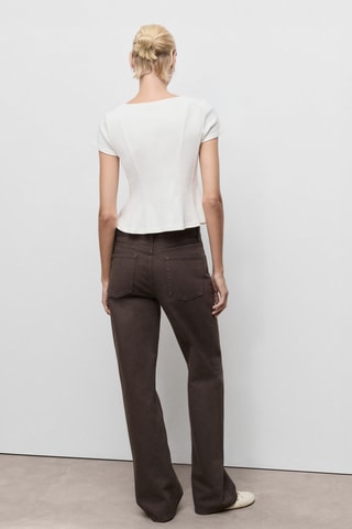 T-shirt coton évasé - Blanc