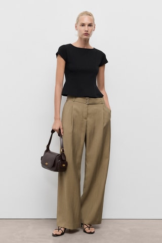 Maglietta cotone scampanata - Nero