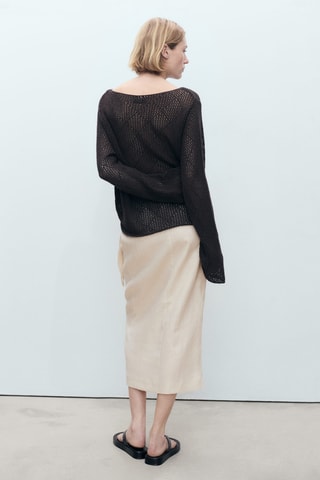 Jupe paréo lin - Gris clair