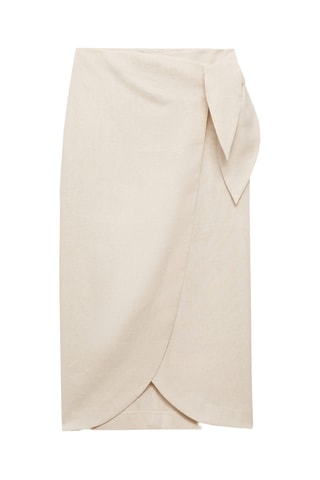 Jupe paréo lin - Gris clair