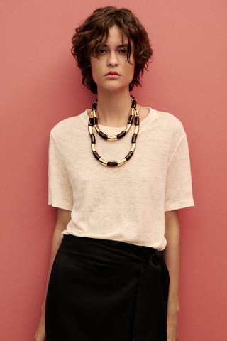 Jupe paréo lin - Noir