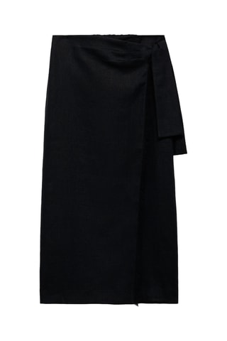 Jupe paréo lin - Noir