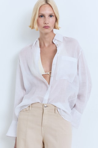 Pantalon droit denim taille normale - Sable