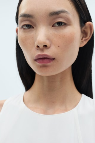 Robe ceinture contrastante - Blanc