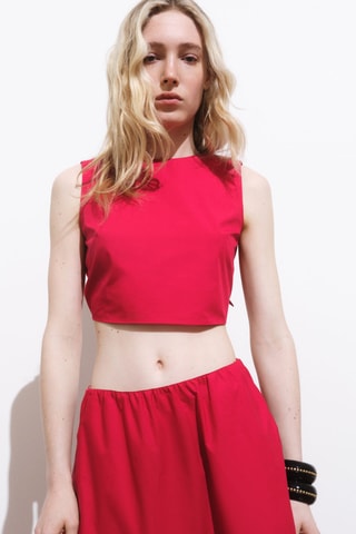 Top crop nœud dos - Rouge