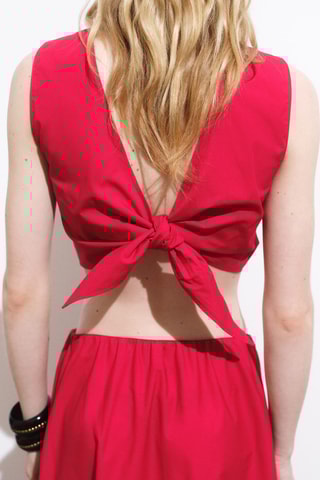 Top crop nœud dos - Rouge