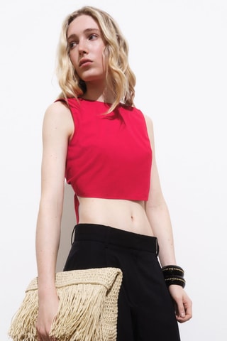 Top crop nœud dos - Rouge