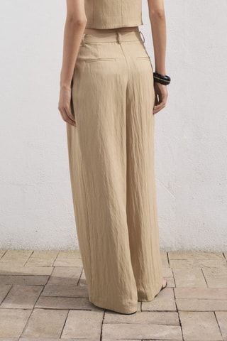 Pantalon de costume droit taille normale - Beige