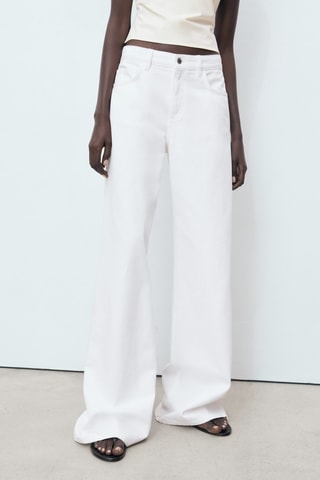 Jean large taille normale - Blanc