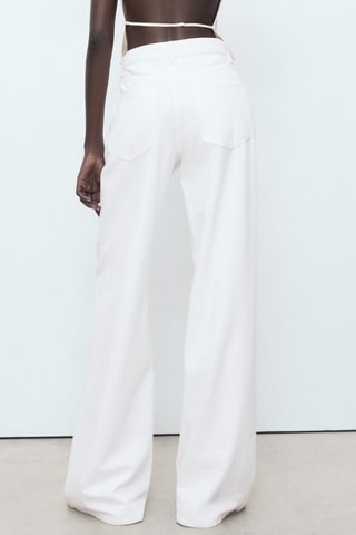 Jean large taille normale - Blanc