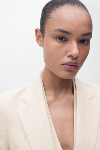 Blazer costume lin - Blanc cassé