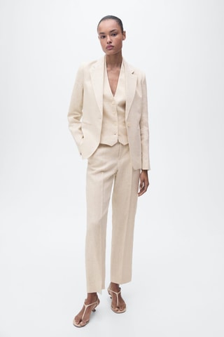 Blazer costume lin - Blanc cassé