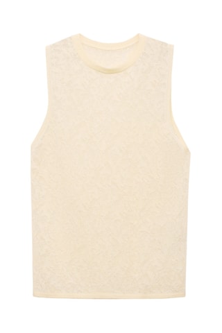 Top maille ajourée - Ecru