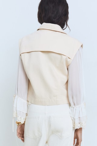 Gilet effet denim - Ecru