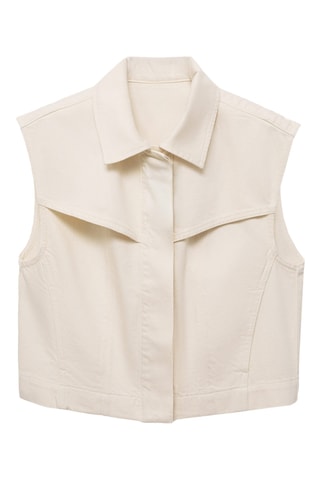 Gilet effet denim - Ecru