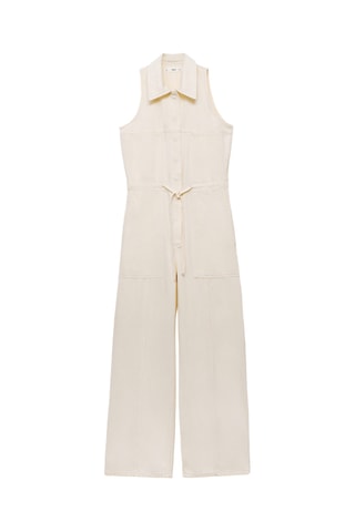 Combi-pantalon denim - Ecru