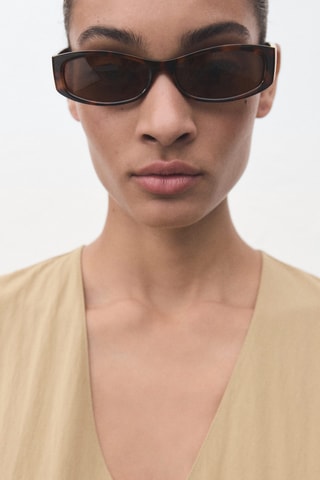 Robe col V avec coutures - Gris clair