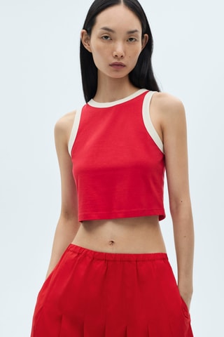 Top liserés contrastants - Rouge