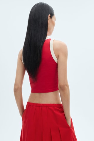 Top liserés contrastants - Rouge