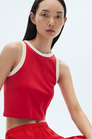Top liserés contrastants - Rouge