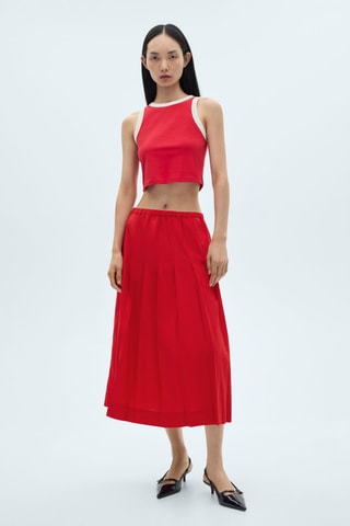 Top liserés contrastants - Rouge