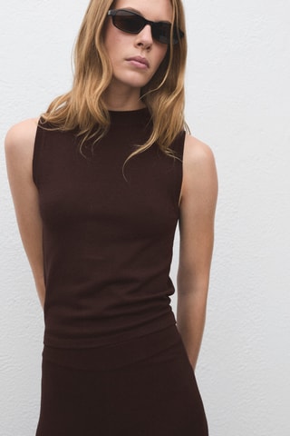 Top maille fine - Chocolat