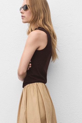 Top maille fine - Chocolat