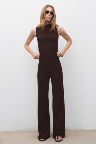 Top maille fine - Chocolat