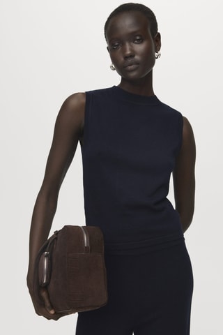 Top maille fine - Bleu marine