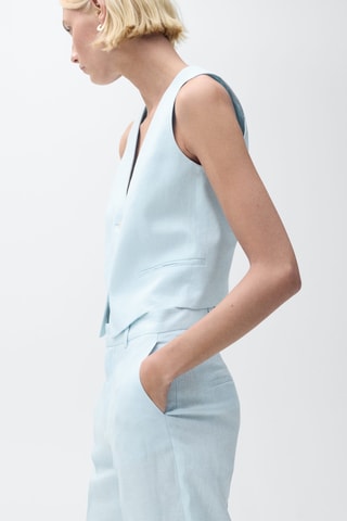 Pantalon de costume lin - Bleu clair