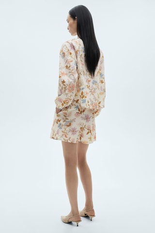 Short fleuri pinces - Ecru