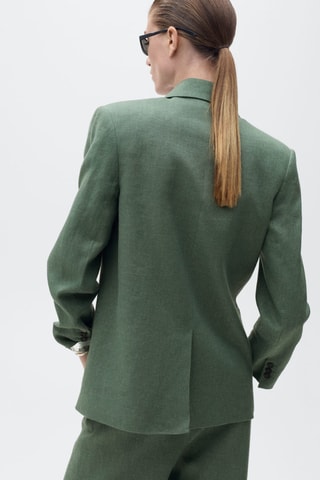Blazer costume lin - Vert forêt