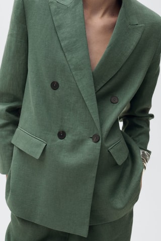 Blazer costume lin - Vert forêt
