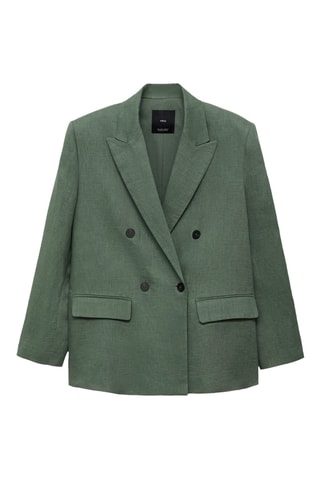 Blazer costume lin - Vert forêt