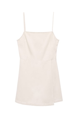 Robe chasuble denim - Blanc