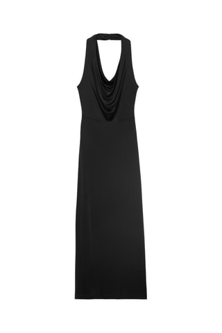 Robe drapée dos nu - Noir