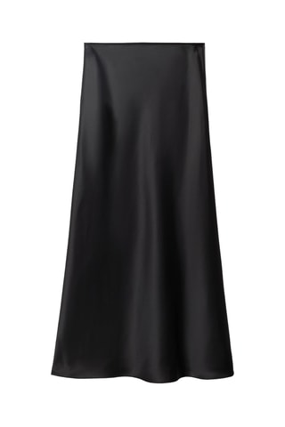 Jupe longue satinée - Noir