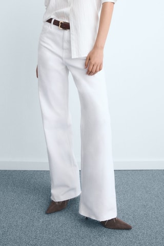 Jean Danila large taille haute - Blanc