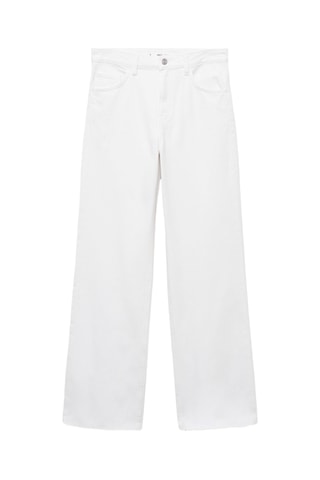 Jean Danila large taille haute - Blanc