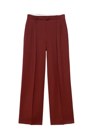 Pantalon droit pinces - Rouge